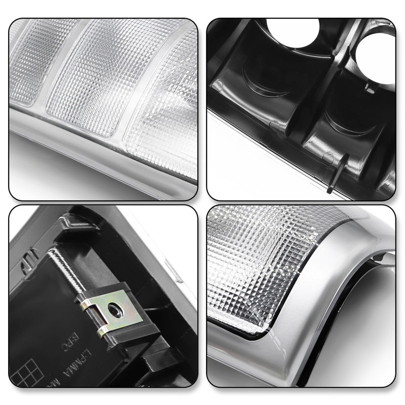 DURAFORCE Rare Clear Euro Rear Tail Lights Set for 99-02 Chevy Silverado GMC Sierra