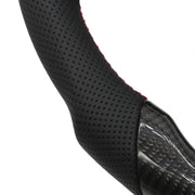 DURAFORCE Carbon Fiber Flat Leather Steering Wheel for Ford Mustang 2010-2014
