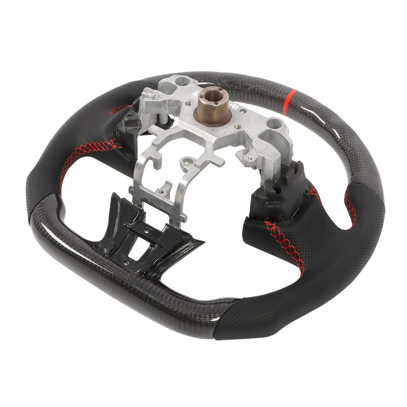 DURAFORCE Carbon Fiber Flat Sport Steering Wheel for Infiniti Q50 2013-2018 Non-Heated