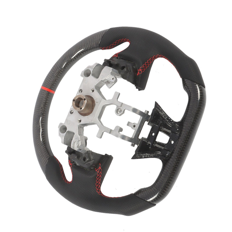 DURAFORCE Carbon Fiber Flat Sport Steering Wheel for Infiniti Q50 2013-2018 Non-Heated