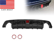 DURAFORCE Glossy Black Rear Bumper Diffuser Lip w/ Brake LED for 2018-2023 Infiniti Q50