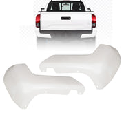 DURAFORCE Toyota Tacoma Rear Bumper End Cap White Set Pair 2016-2024 No Sensor Hole