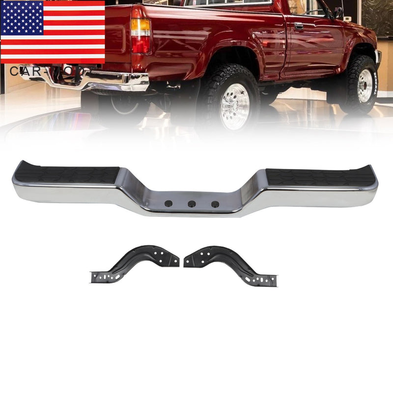 DURAFORCE Toyota Pickup Rear Step Bumper Face Bars 1989-1995 Truck Replacement Parts