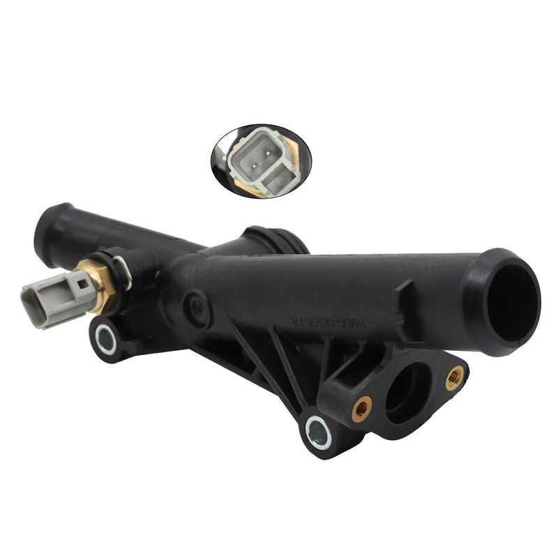 DURAFORCE RH-225 Engine Coolant Water Outlet with Sensor for Ford Fiesta Escape