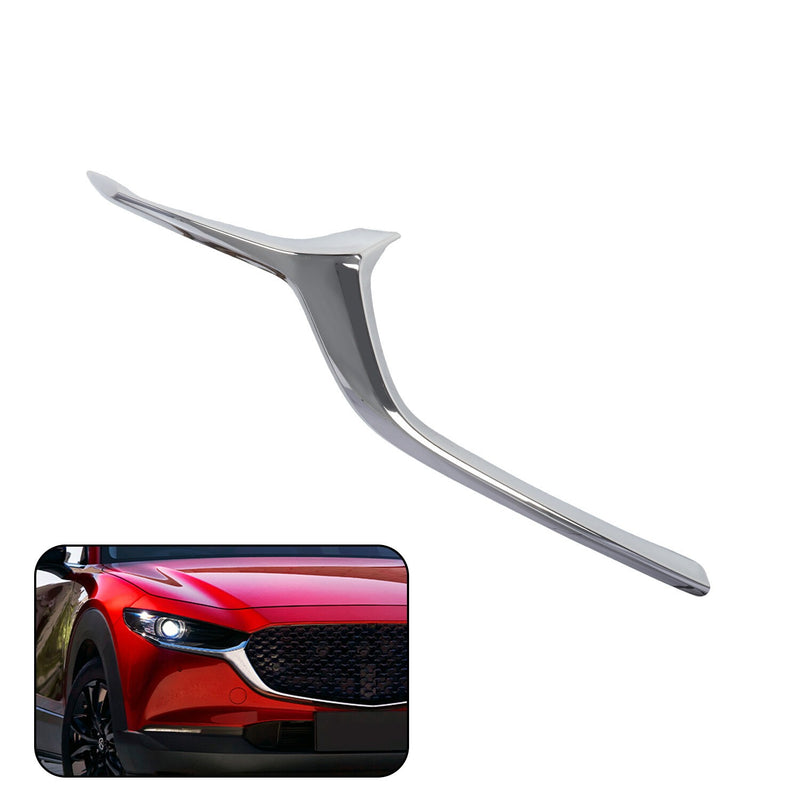 DURAFORCE Chrome Right Front Bumper Molding Upper Grille Trim for Mazda CX-30 2020-23