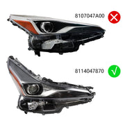 DURAFORCE Right Headlight Assembly Passenger Side 2019-2022 Toyota Prius TO2502280