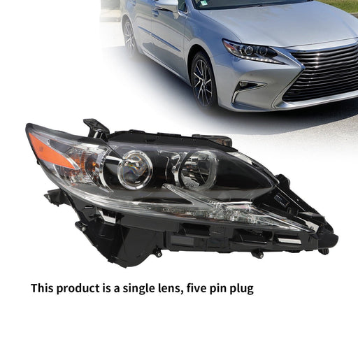 DURAFORCE Right Passenger Headlight 2016-2018 Lexus ES350 ES300H Halogen Projector Lens