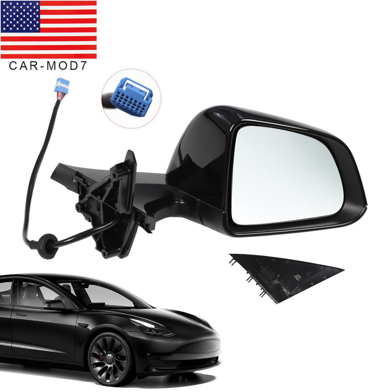 DURAFORCE Tesla Model Y 2020-2023 Right Passenger Side Power Fold Heated Mirror Black