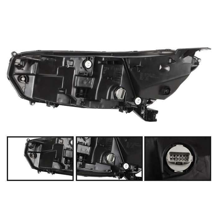 DURAFORCE 2023-2024 Honda CRV Right LED Headlight with Electroplated Trim Headlamp