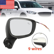 DURAFORCE Right Side Mirror 2015-2016 Mazda CX-5 Signal BSM Power Fold 9-Pin