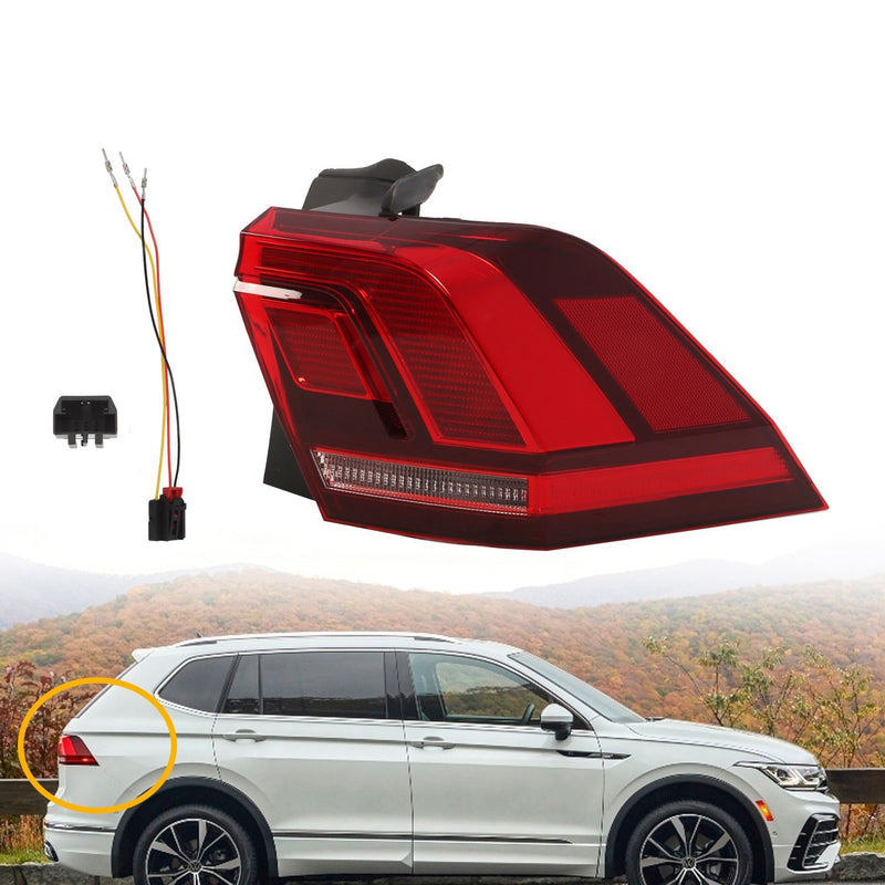 DURAFORCE Right Tail Light Outer Rear Brake Lamp for Volkswagen Tiguan 2018-2023
