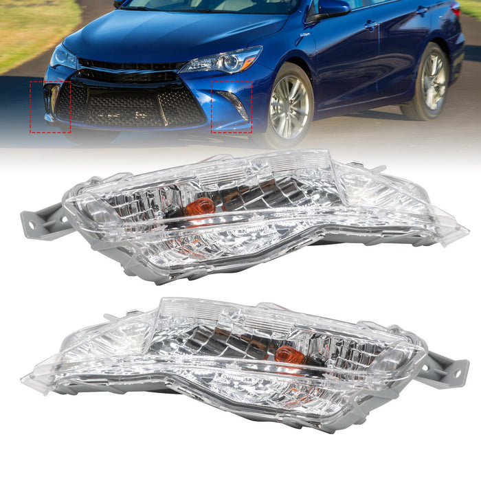 DURAFORCE 2015-2017 Toyota Camry LE SE Fog Lights Bumper Lamps w/Bulbs Left & Right Side