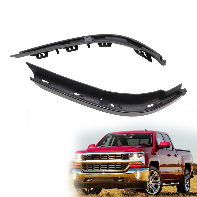 DURAFORCE Set of 2 Left & Right Bumper Fillers for Chevy Silverado 1500 2016-2018