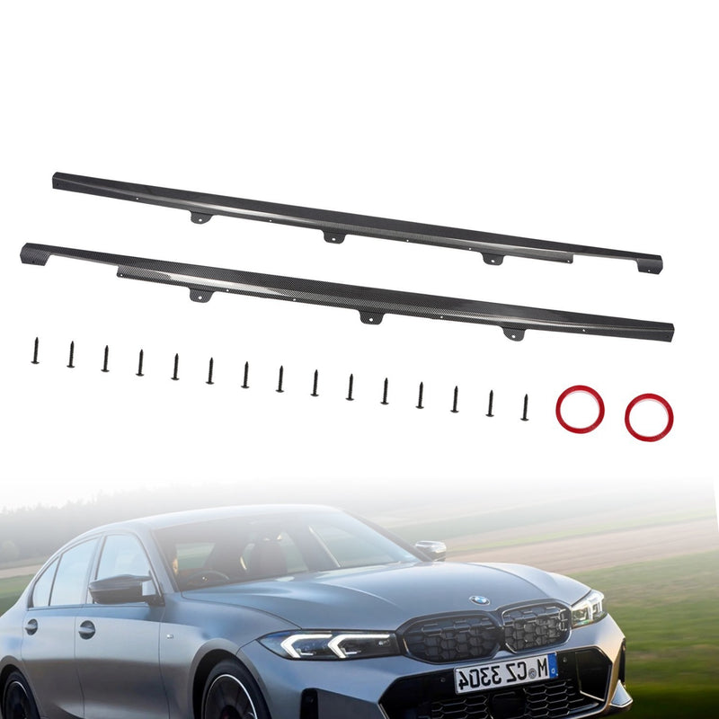 DURAFORCE Carbon Fiber Side Skirt Extensions for 2019-2023 BMW G20 G28 3 Series