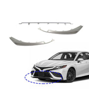 DURAFORCE Silver Front Bumper Grille Lower Molding Trims for 2021-2024 Toyota Camry SE XSE