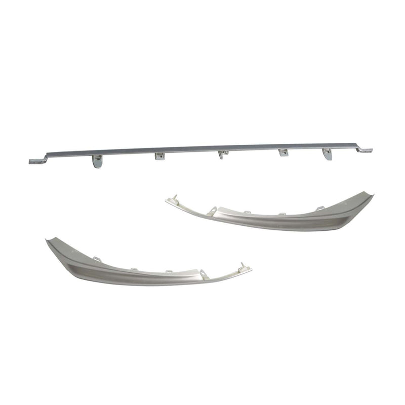 DURAFORCE Silver Front Bumper Grille Lower Molding Trims for 2021-2024 Toyota Camry SE XSE