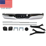 DURAFORCE Chrome Rear Step Bumper Face Bar for 2013-2018 Ram 2500 & 3500