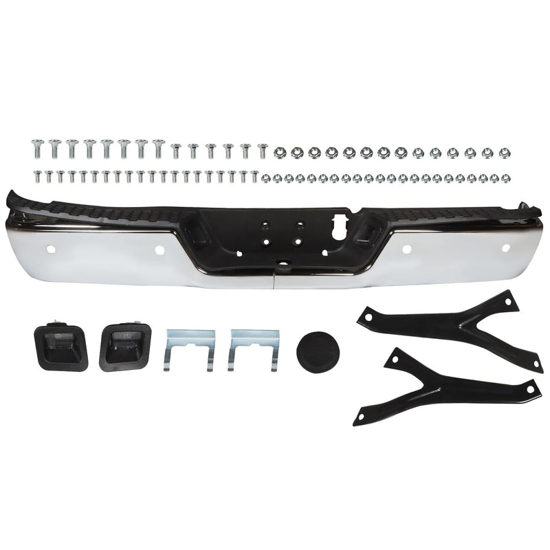 DURAFORCE Chrome Rear Step Bumper Face Bar for 2013-2018 Ram 2500 & 3500