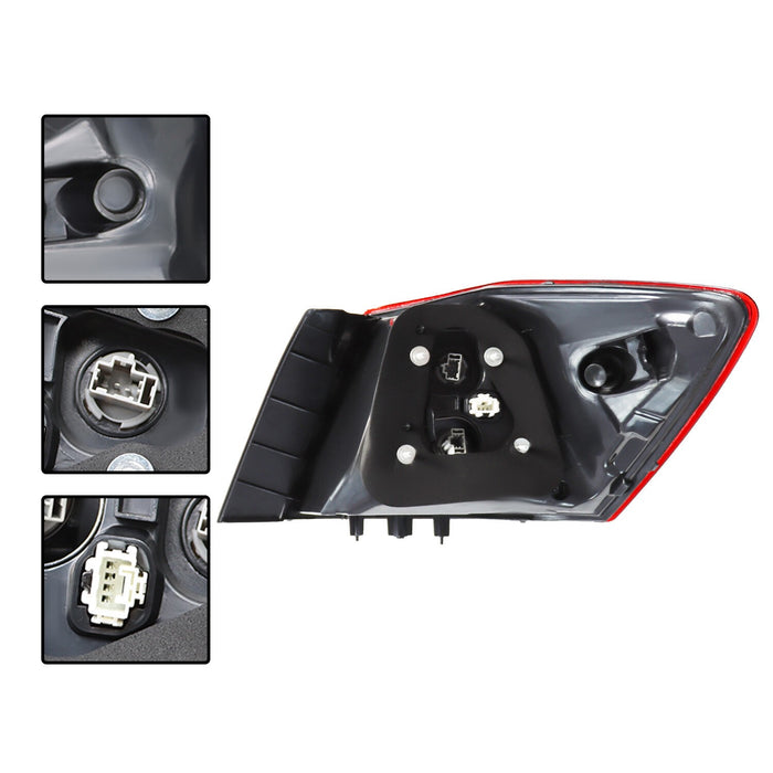 DURAFORCE 2016-2017 Honda Accord Tail Light Set Outer Driver & Passenger Side 2pcs