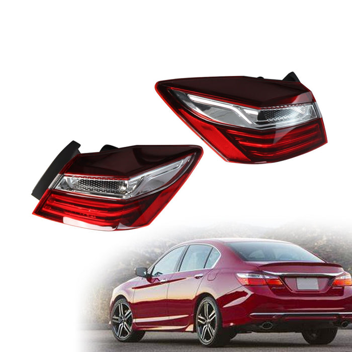 DURAFORCE 2016-2017 Honda Accord Tail Light Set Outer Driver & Passenger Side 2pcs