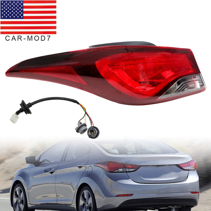 DURAFORCE 2014-2016 Hyundai Elantra Left Outer Halogen Tail Light Lamp Driver Side