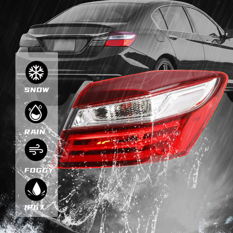 DURAFORCE 2016-2017 Honda Accord Left & Right Inner Outer Brake Tail Lights Set