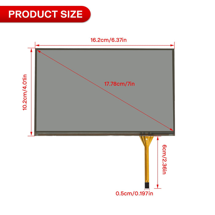 DURAFORCE 7" Touchscreen Glass Digitizer Radio for 2013-2016 Hyundai Sonata Veloster