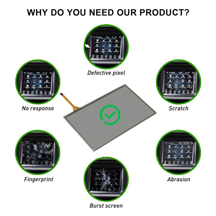 DURAFORCE 7" Touchscreen Glass Digitizer Radio for 2013-2016 Hyundai Sonata Veloster