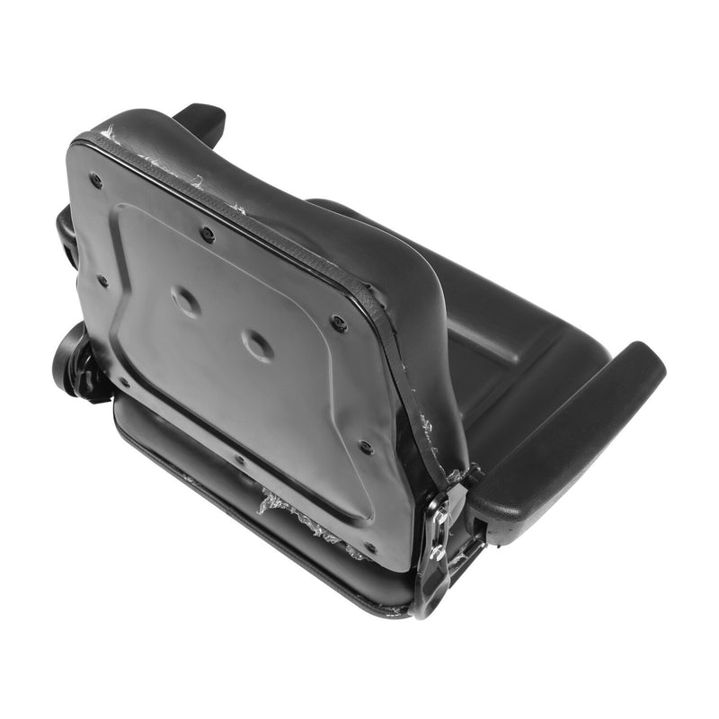 DURAFORCE Adjustable Tractor Seat with Backrest & Armrests for Lawn Mower Forklift Excavat