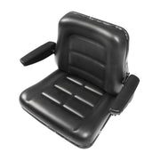 DURAFORCE Adjustable Tractor Seat with Backrest & Armrests for Lawn Mower Forklift Excavat