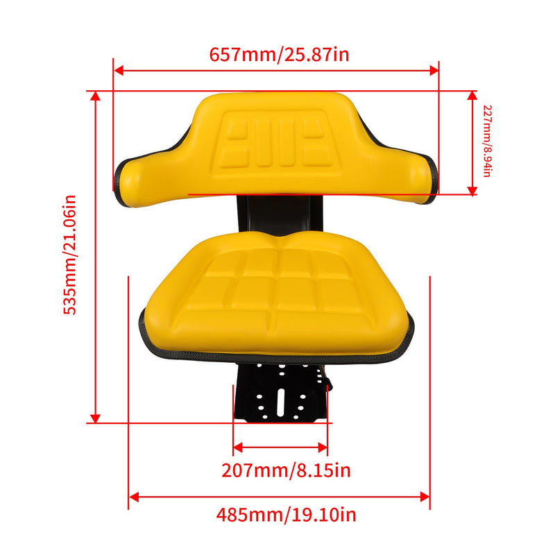 DURAFORCE John Deere 5400 5410 6110 Yellow Tractor Suspension Seat Replacement