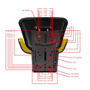 DURAFORCE John Deere 5400 5410 6110 Yellow Tractor Suspension Seat Replacement