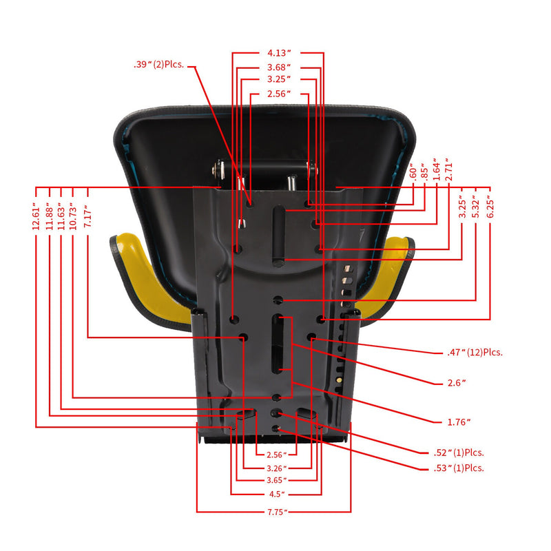 DURAFORCE John Deere 5400 5410 6110 Yellow Tractor Suspension Seat Replacement