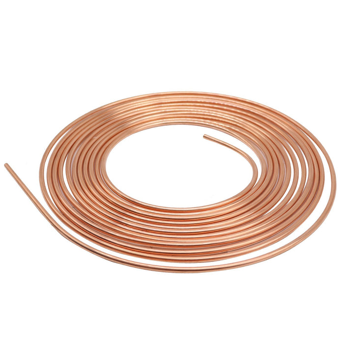 DURAFORCE 25 Ft 3/16 Copper Coated Flexible Brake Line Tubing Kit - Upgraded Quality