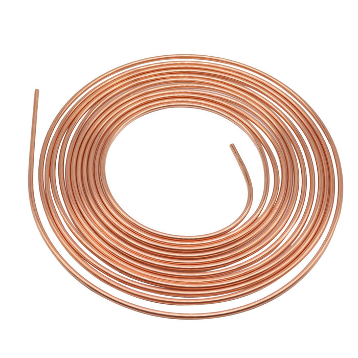 DURAFORCE 25 Ft 3/16 Copper Coated Flexible Brake Line Tubing Kit - Upgraded Quality