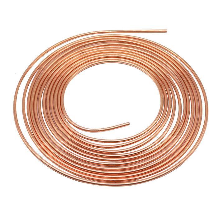 DURAFORCE 25 Ft 3/16 Copper Coated Flexible Brake Line Tubing Kit - Upgraded Quality