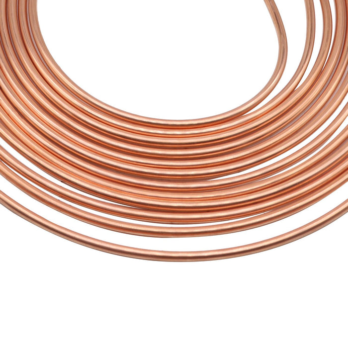 DURAFORCE 25 Ft 3/16 Copper Coated Flexible Brake Line Tubing Kit - Upgraded Quality