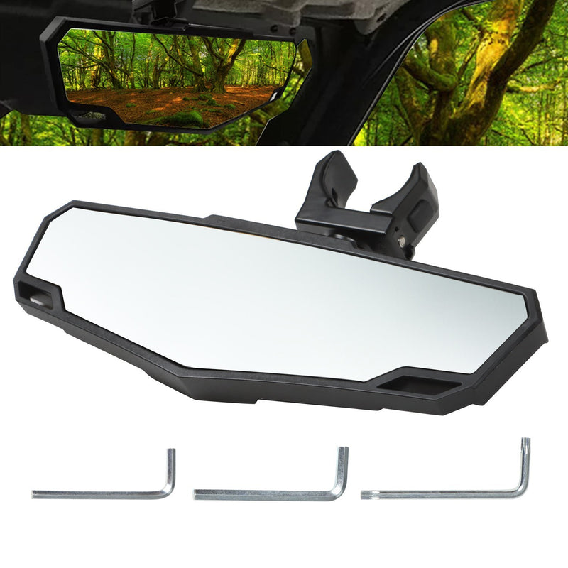 DURAFORCE UTV Rear View Center Mirror 1.5"-2" Fit Polaris RZR Honda Yamaha Kawasaki Can-Am