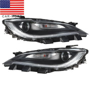 DURAFORCE LED DRL Halogen Headlight Set Driver & Passenger Side for 2015-2017 Chrysler 200