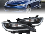 DURAFORCE LED DRL Halogen Headlight Set Driver & Passenger Side for 2015-2017 Chrysler 200