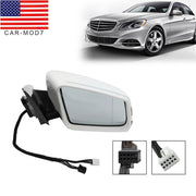 DURAFORCE White Right Side Passenger Mirror for 2010-2016 Mercedes E350 E400 E550