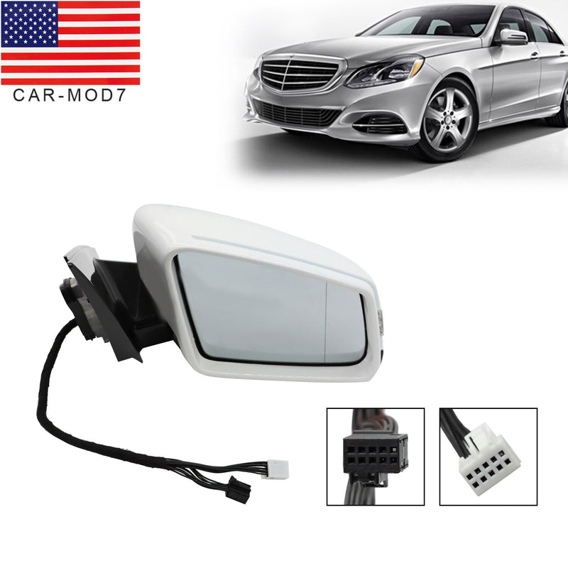 DURAFORCE White Right Side Passenger Mirror for 2010-2016 Mercedes E350 E400 E550