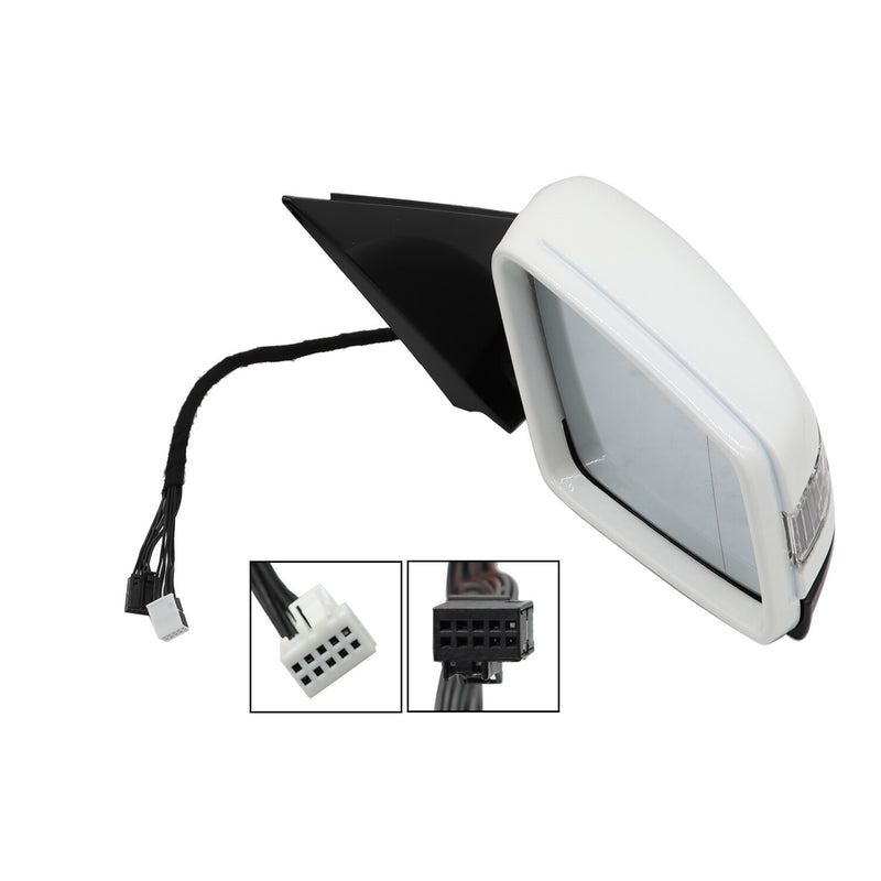 DURAFORCE White Right Side Passenger Mirror for 2010-2016 Mercedes E350 E400 E550