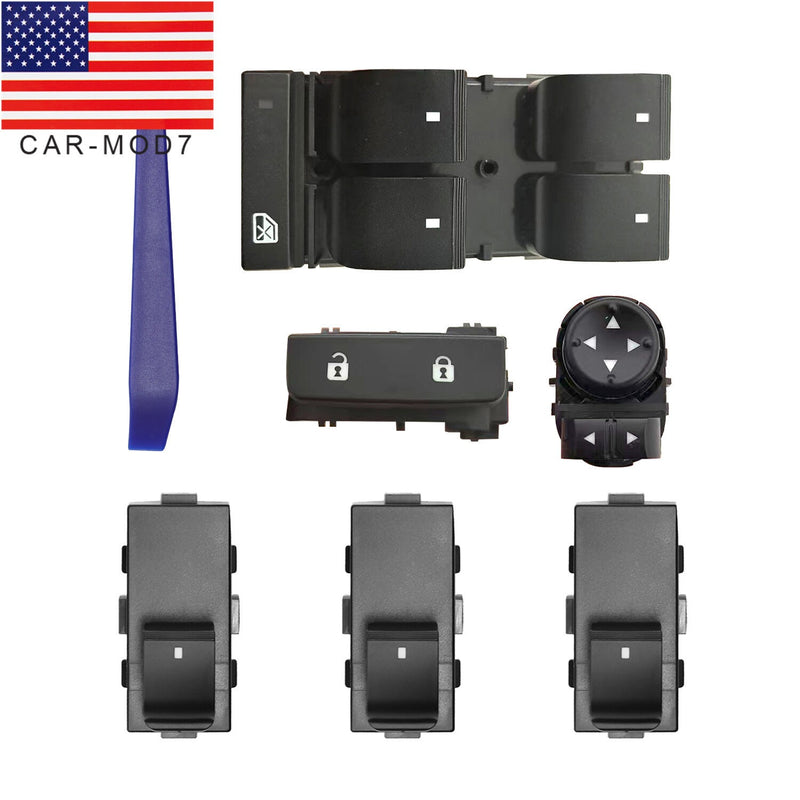 DURAFORCE Window Switch Door Lock Mirror Control 2007-2013 Chevy GMC Driver Passenger