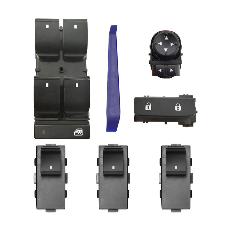 DURAFORCE Window Switch Door Lock Mirror Control 2007-2013 Chevy GMC Driver Passenger