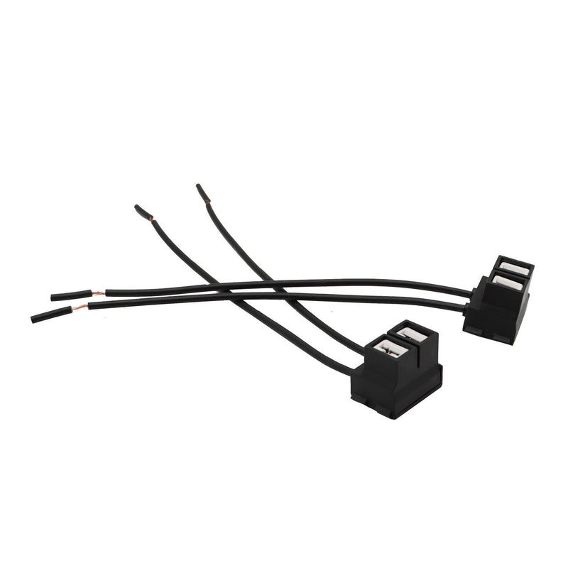 DURAFORCE H11B Female Ceramic Wire Pigtail Headlight Bulb Socket Connector USA Harness