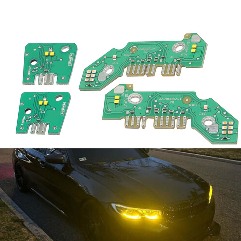 DURAFORCE Yellow LED DRL Boards for BMW G20 330e 330i M340i 2019-22 Daytime Running Lights