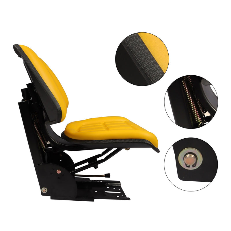 DURAFORCE Yellow Tractor Suspension Seat for John Deere 1020 1530 2020 2030 5200