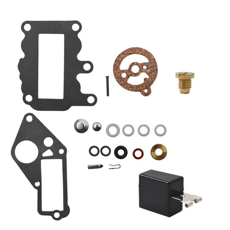 DURAFORCE Carburetor Carb Kit w/ Float for Johnson Evinrude 9.5 HP Outboard BRP/OMC