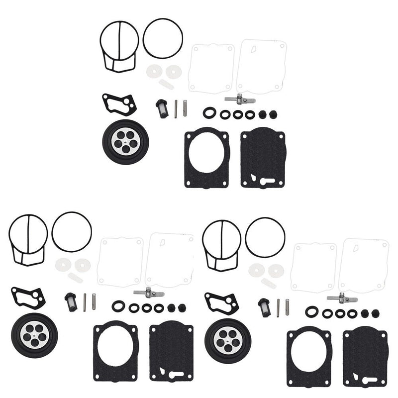 DURAFORCE New Yamaha XLT1200 GP1200R Triple Carburetor Rebuild Kit Replacement